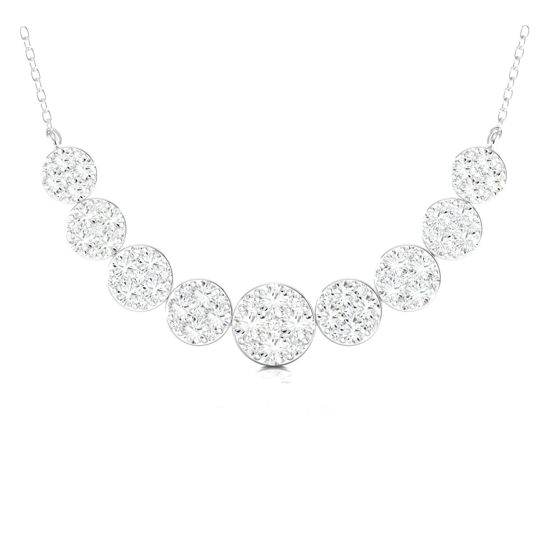 1.75 CTW  Lab Grown Diamond Cluster Pendant