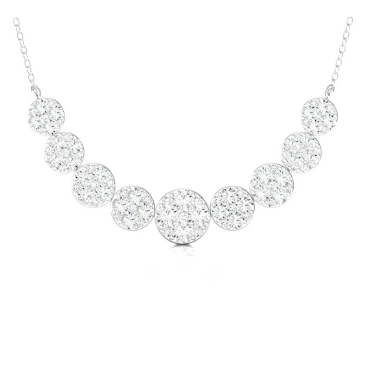 1.75 CTW  Lab Grown Diamond Cluster Pendant