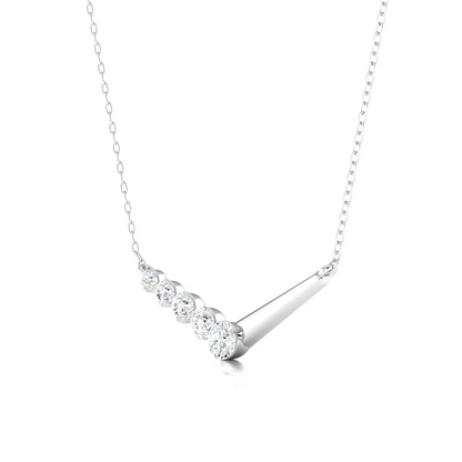 0.60 CTW Lab Grown Diamond Chevron Pendant
