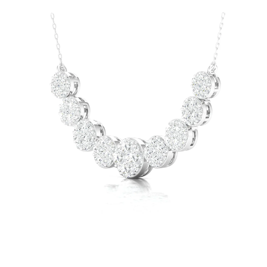 1.75 CTW  Lab Grown Diamond Cluster Pendant