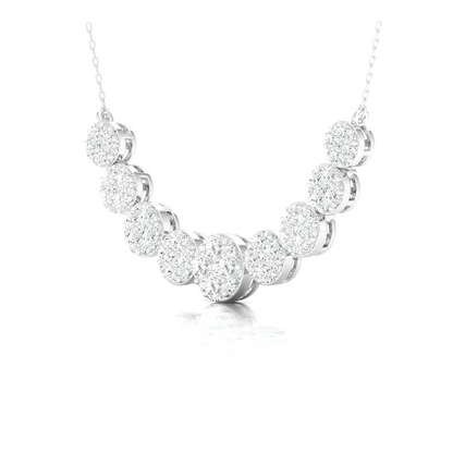 1.75 CTW  Lab Grown Diamond Cluster Pendant