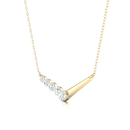 0.60 CTW Lab Grown Diamond Chevron Pendant