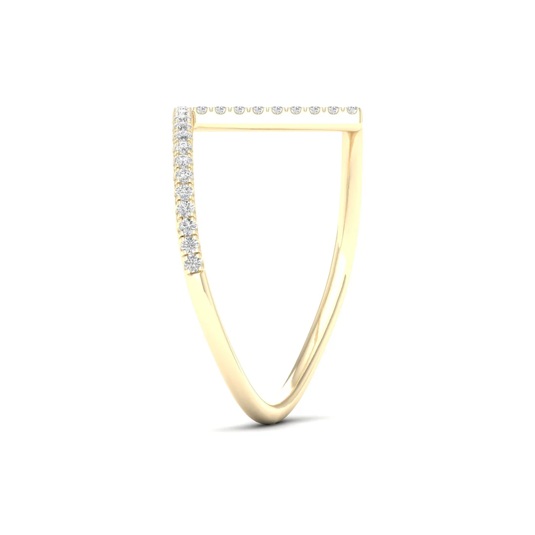 0.18Ctw Lab grown Diamond Z Shape Wedding Band