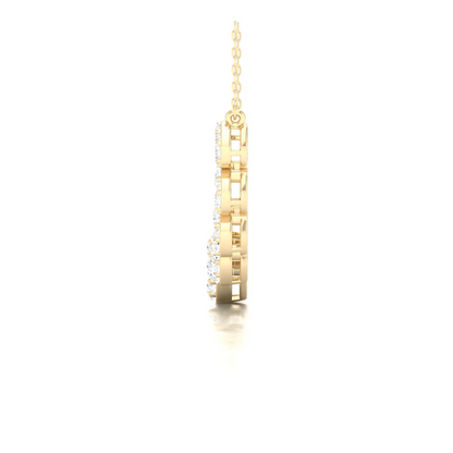 1.75 CTW  Lab Grown Diamond Cluster Pendant