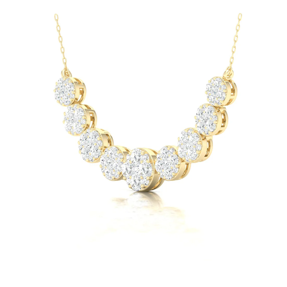 1.75 CTW  Lab Grown Diamond Cluster Pendant