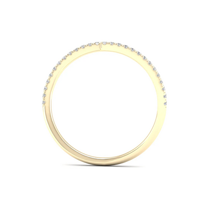 0.18Ctw Lab grown Diamond Z Shape Wedding Band