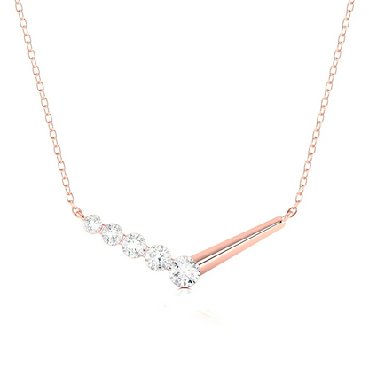 0.60 CTW Lab Grown Diamond Chevron Pendant