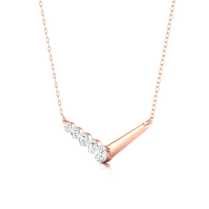 0.60 CTW Lab Grown Diamond Chevron Pendant