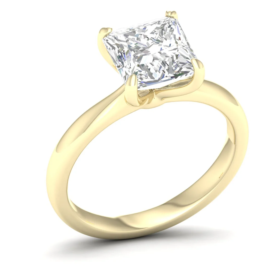 1.50 CTW Lab Grown Diamond Princess Cut Solitaire Ring
