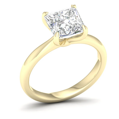 1.50 CTW Lab Grown Diamond Princess Cut Solitaire Ring