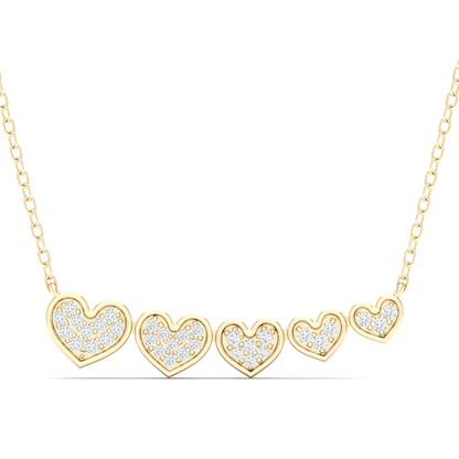 0.12 CTW Lab Grown Diamond Heart Shape Pendant