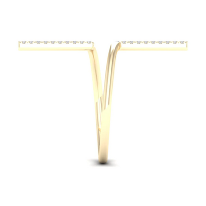 0.09Ctw Lab Grown Diamond Open Shank Wedding Band