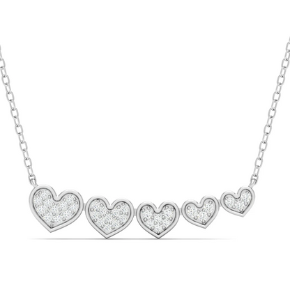 0.12 CTW Lab Grown Diamond Heart Shape Pendant