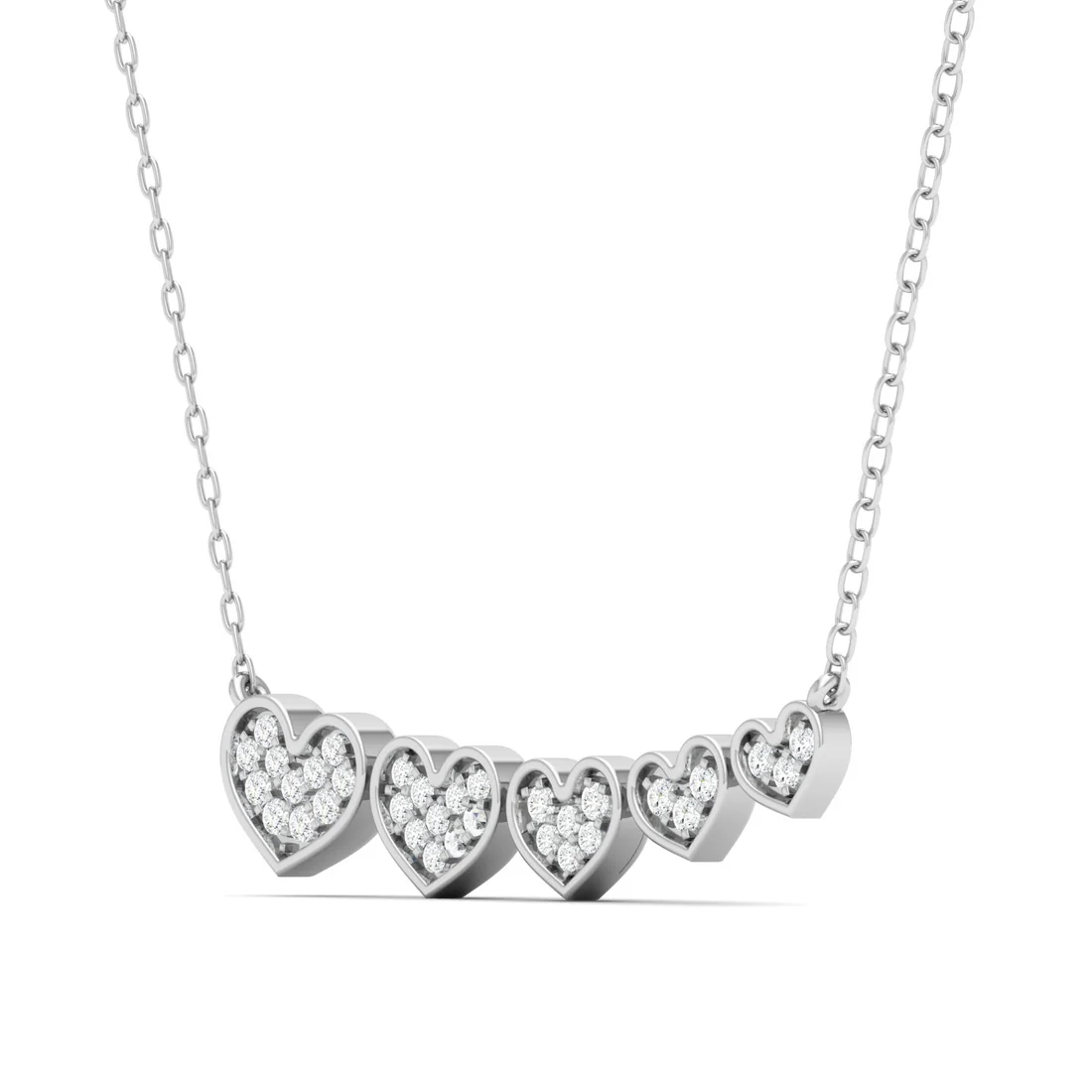 0.12 CTW Lab Grown Diamond Heart Shape Pendant