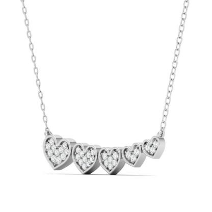 0.12 CTW Lab Grown Diamond Heart Shape Pendant