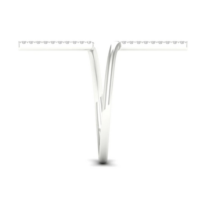 0.09Ctw Lab Grown Diamond Open Shank Wedding Band