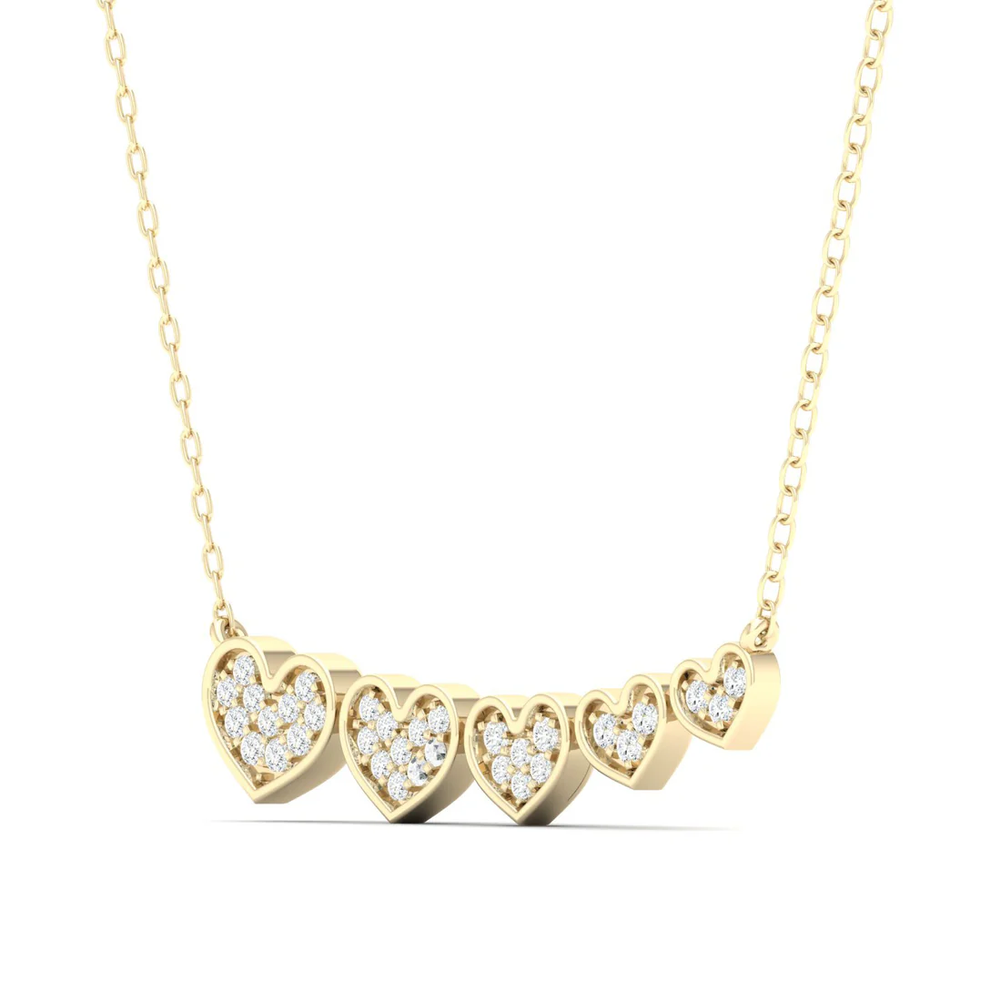 0.12 CTW Lab Grown Diamond Heart Shape Pendant