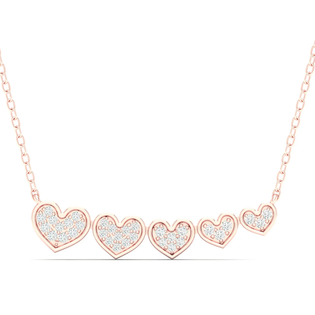 0.12 CTW Lab Grown Diamond Heart Shape Pendant