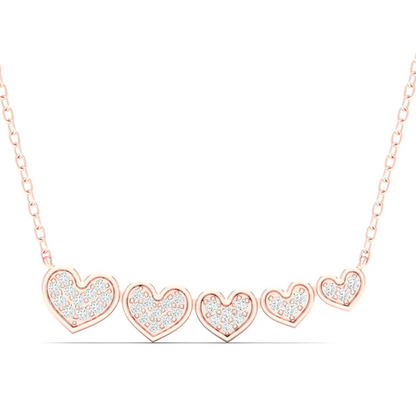 0.12 CTW Lab Grown Diamond Heart Shape Pendant