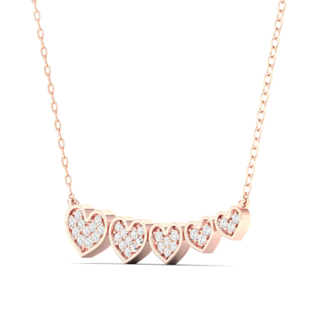 0.12 CTW Lab Grown Diamond Heart Shape Pendant