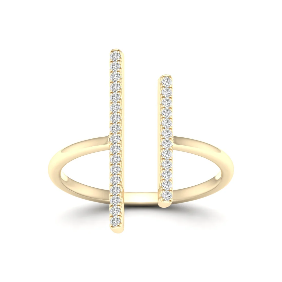 0.16Ctw Lab Grown Diamond Double Line Wedding Band