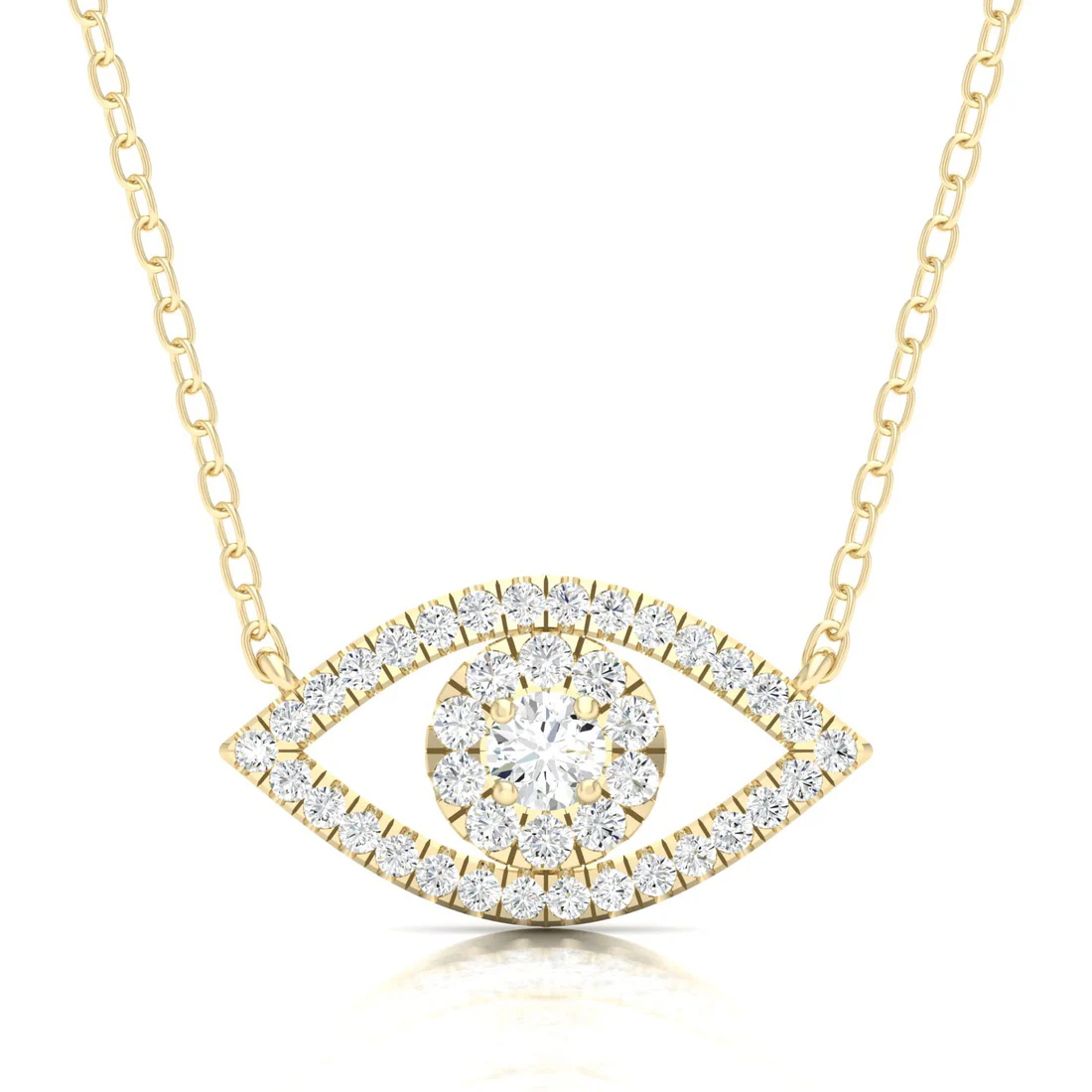 0.30 CTW Lab Grown Diamond Evil Eye Pendant