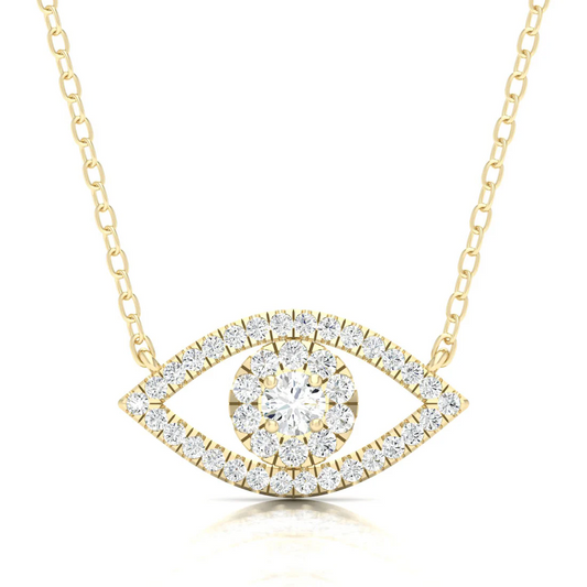0.30 CTW Lab Grown Diamond Evil Eye Pendant