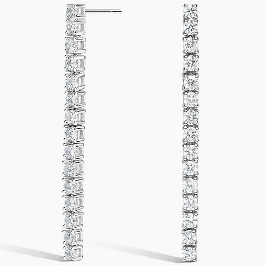 1.4 CTW Lab Diamond Tennis Drop Earrings