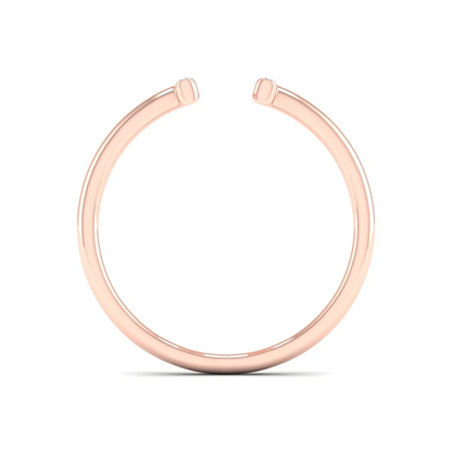 0.16Ctw Lab Grown Diamond Double Line Wedding Band