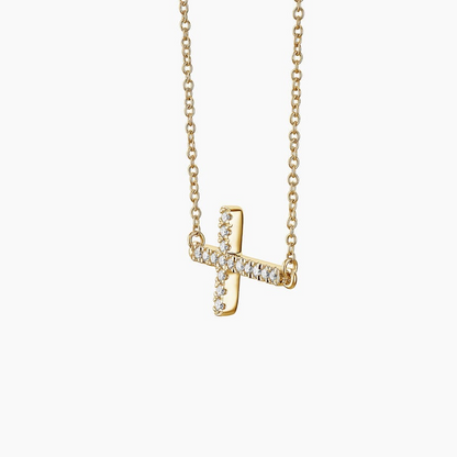 1/6 CTW Lab Grown Diamond Sideways Cross Pendant