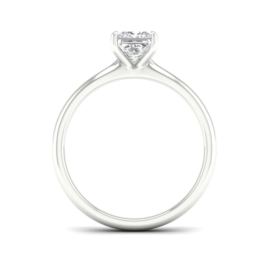 1 CTW Classic Princess Cut Lab Grown Diamond Ring
