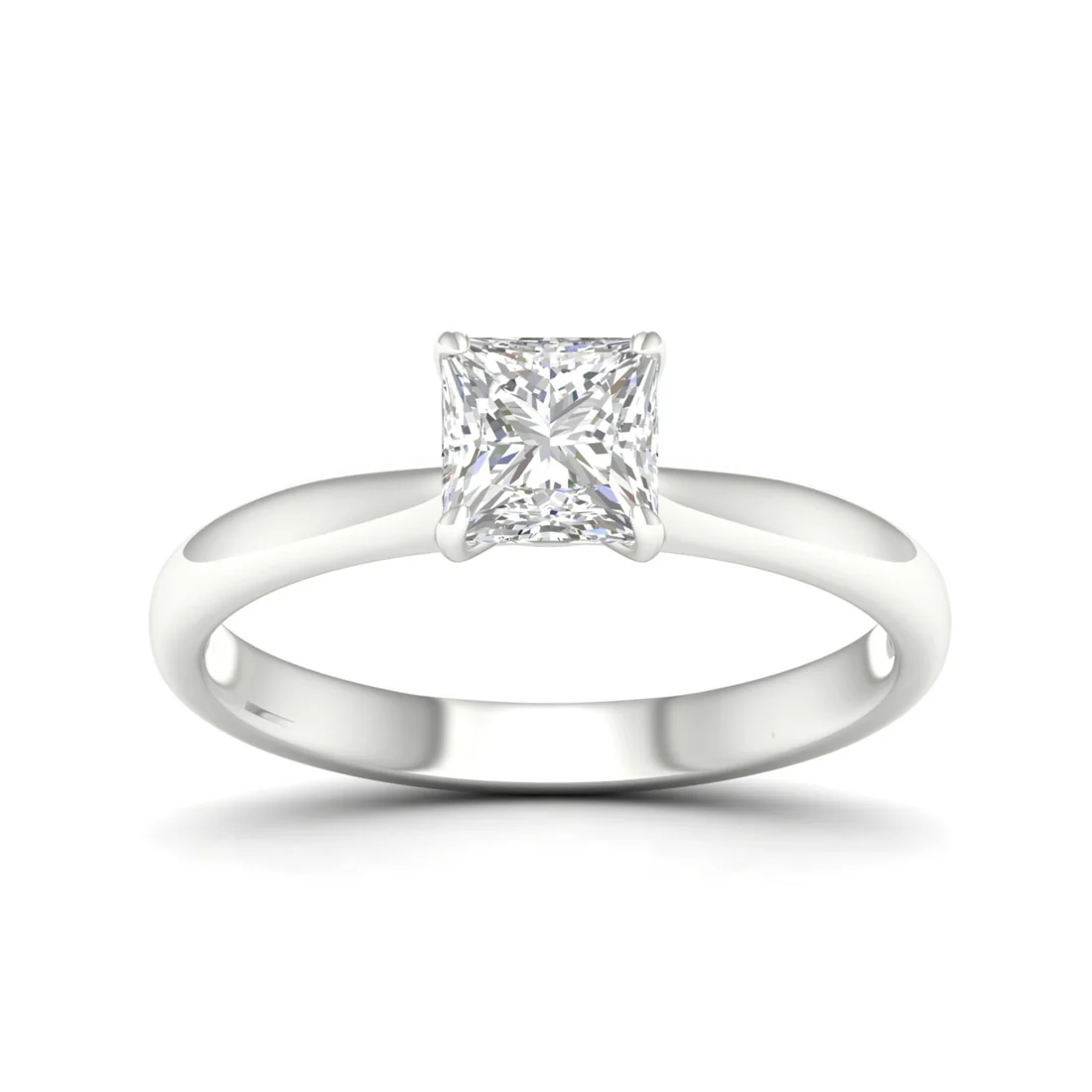 1 CTW Classic Princess Cut Lab Grown Diamond Ring