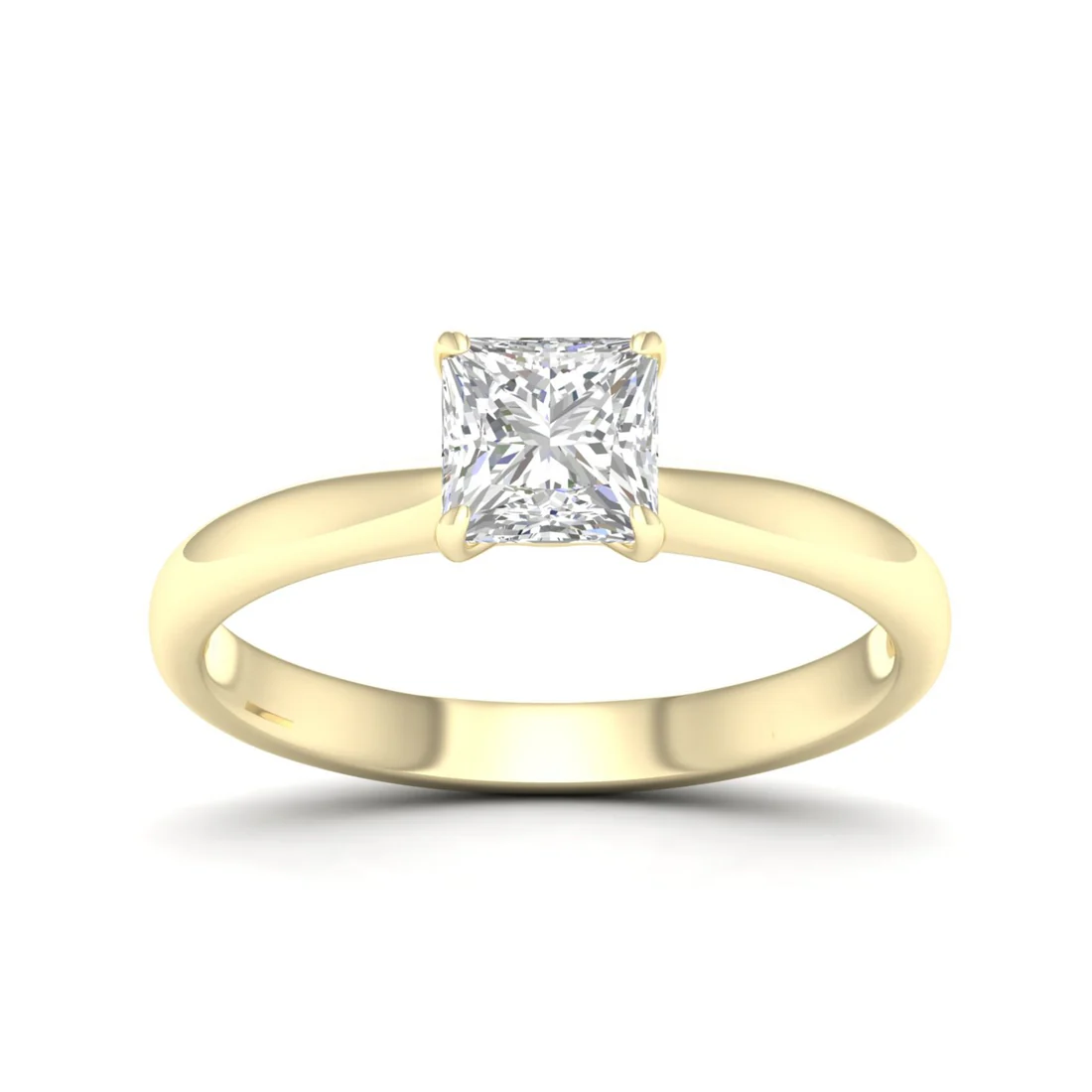 1 CTW Classic Princess Cut Lab Grown Diamond Ring