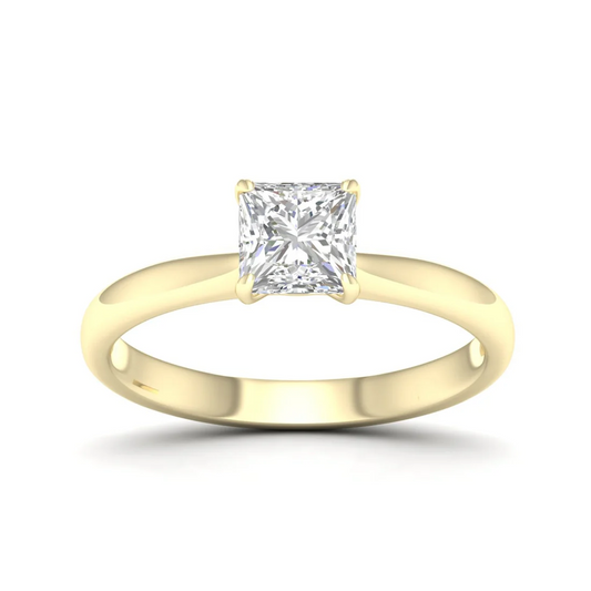 1 CTW Classic Princess Cut Lab Grown Diamond Ring