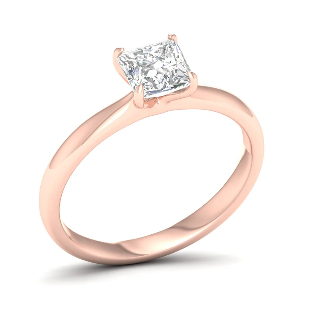 1 CTW Classic Princess Cut Lab Grown Diamond Ring