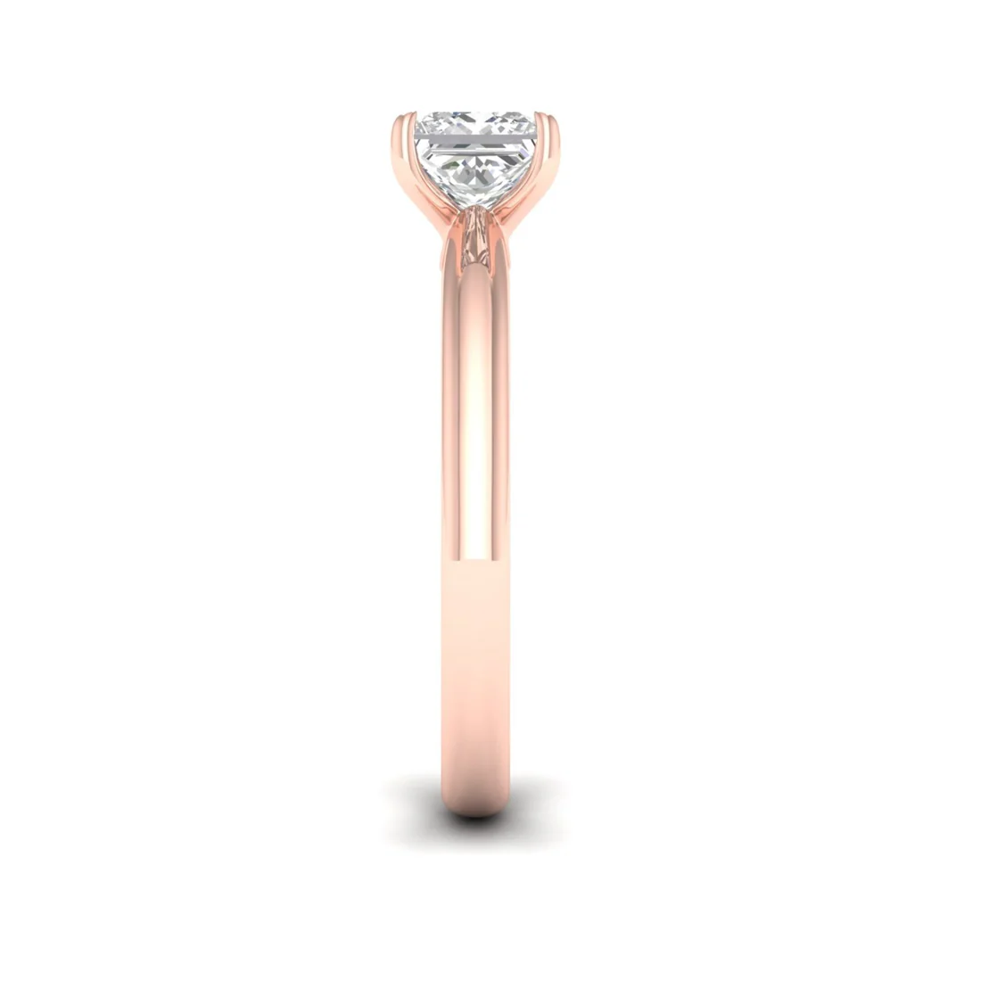 1 CTW Classic Princess Cut Lab Grown Diamond Ring