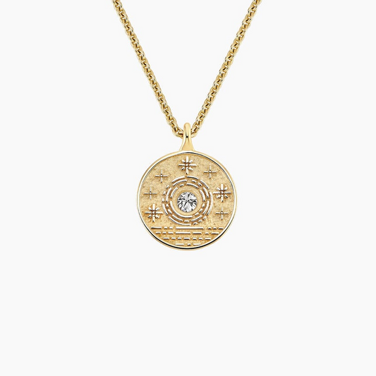 Lab Grown Diamond Mini Sun Medallion Pendant
