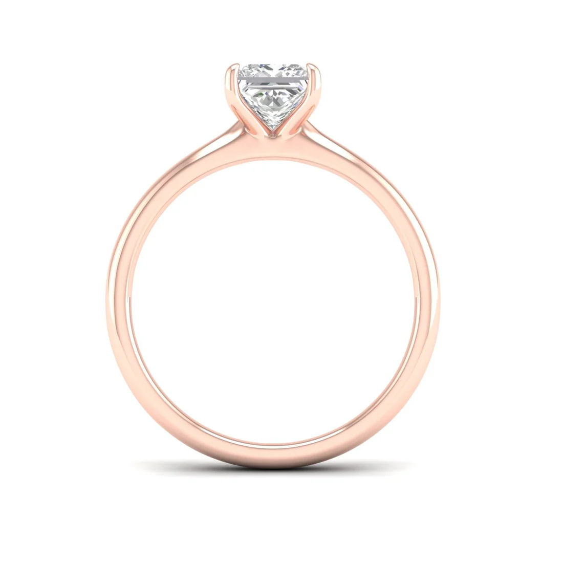 1 CTW Classic Princess Cut Lab Grown Diamond Ring