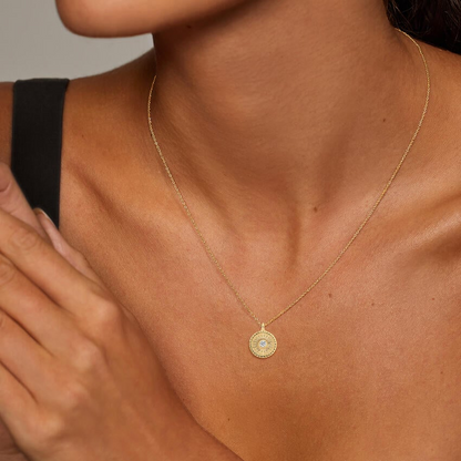 Lab Grown Diamond Mini Sun Medallion Pendant