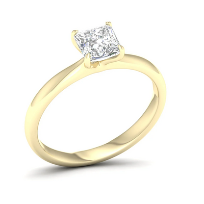 1 CTW Classic Princess Cut Lab Grown Diamond Ring