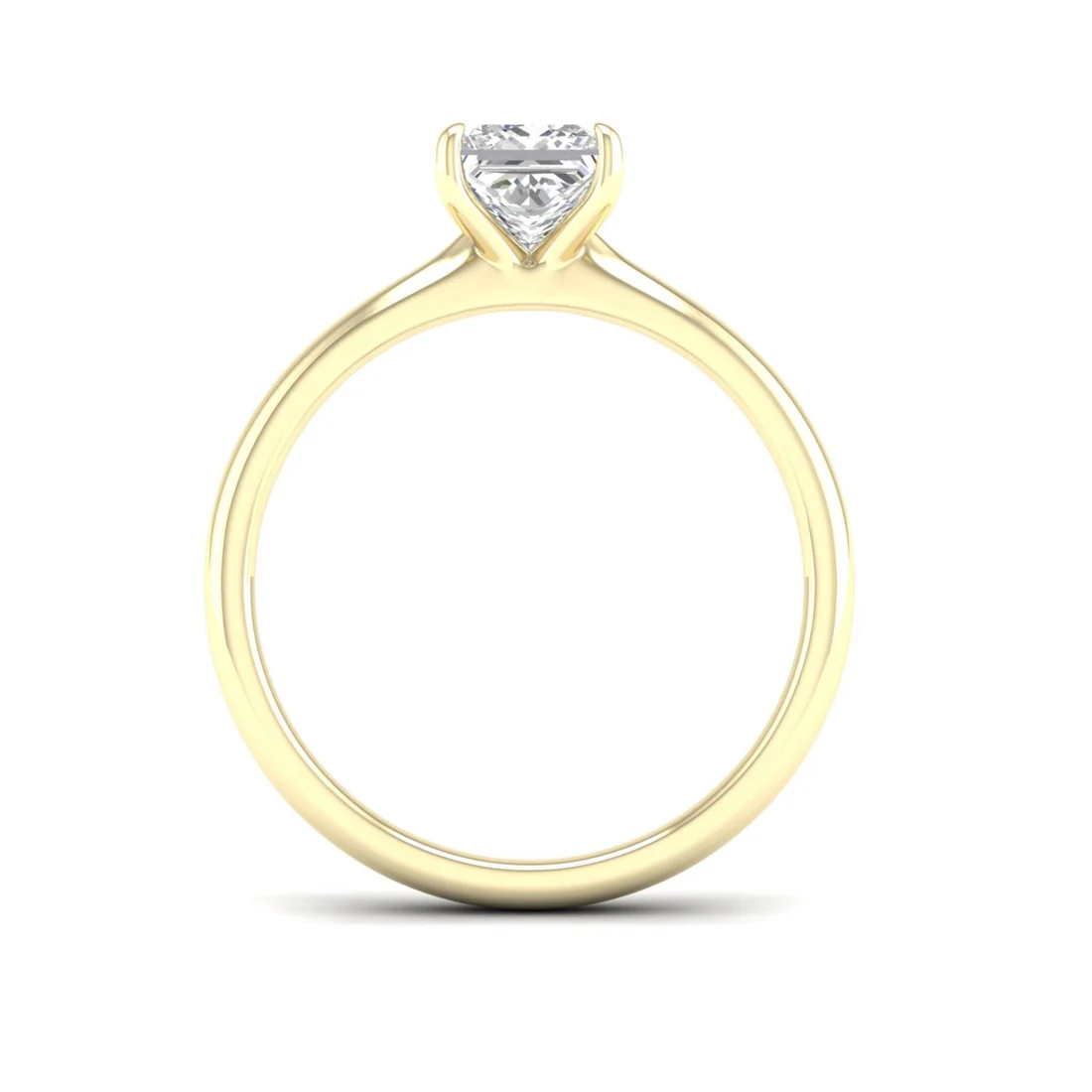 1 CTW Classic Princess Cut Lab Grown Diamond Ring
