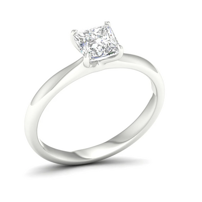 1 CTW Classic Princess Cut Lab Grown Diamond Ring