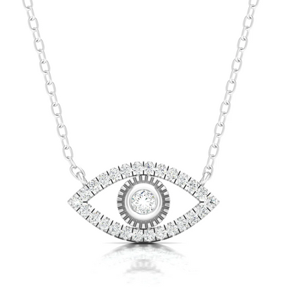 0.20 CTW Lab Grown Diamond Evil Eye Milgrain Pendant