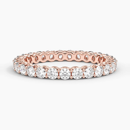 Round Cut Lab Grown Diamond Full Eternity Wedding Band For Women