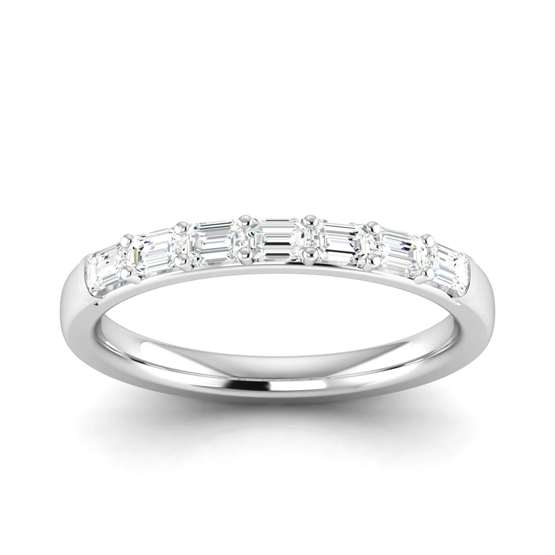 0.70Ctw Lab Grown Diamond baguette Stack Wedding Band