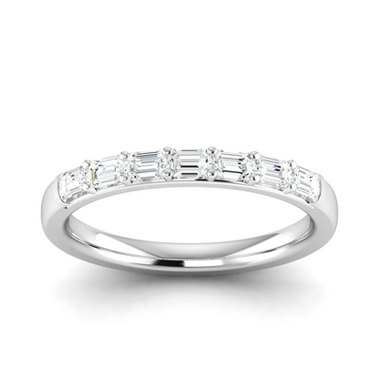 0.70Ctw Lab Grown Diamond baguette Stack Wedding Band