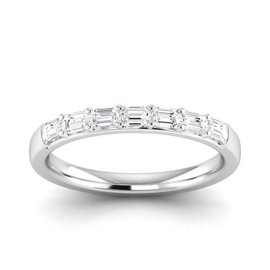 0.70Ctw Lab Grown Diamond baguette Stack Wedding Band
