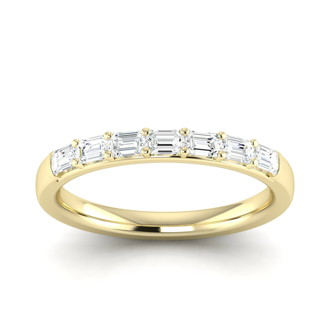 0.70Ctw Lab Grown Diamond baguette Stack Wedding Band