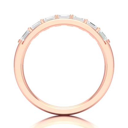0.70Ctw Lab Grown Diamond baguette Stack Wedding Band
