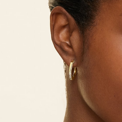 1/2 CTW Lab Grown Diamond Hoop Earrings